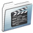 Movie Old Folder Graphite Stripe Icon 48x48 png